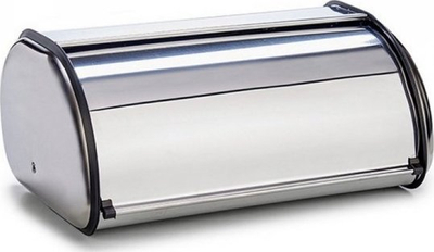 Kuti buke BigBuy Home Bread Bin S3605712, çelik inox, 28 x 19 x 42 cm, argjendtë