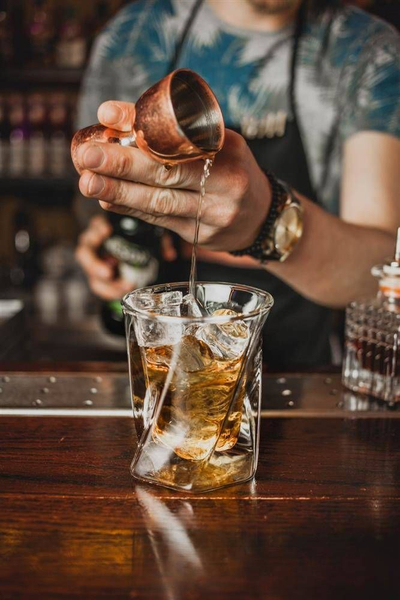 Gotë dopio whisky Vialli Design, xham dy shtresha, 300 ml, transparente