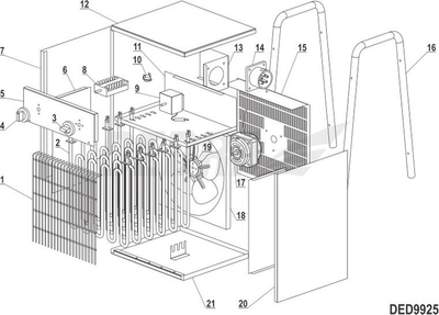 Motor elektrik DEDRA YZF4974OB, 95W, 400V, për ngrohëse DED9925