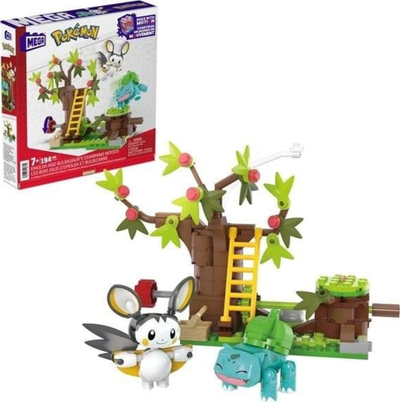 Set ndërtimi Mega Pokémon Emolga and Bulbasaur, 194 copë, për kalamaj 7+