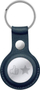 Çelësmbajtëse Crong për Apple AirTag, lëkurë, blu navy