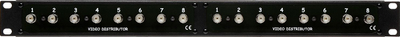 Panel video Genway G-16C/R19, 16 kanale, për rack 19", i zi