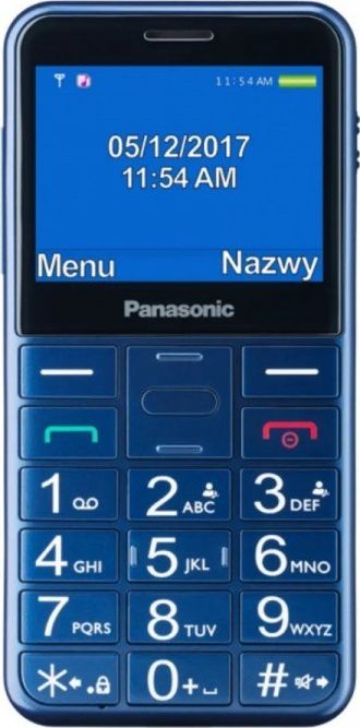Telefoni Panasonic KX-TU155, ekran me ngjyra, tastierë me butona të mëdhenj, blu