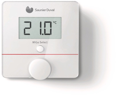 Termostat dhome Saunier Duval MiGo Select SRT51f, wireless, ekran digjital, i bardhë