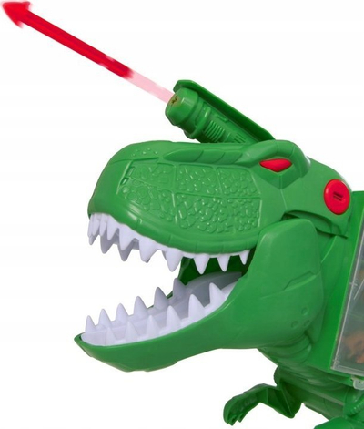 Lodër transportuese Teamsterz Beast Machine T Rex, me drita e zëra, mban deri 20 makina, jeshile