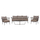 Set dhomë ndenjeje 4-pjesësh alumini me jastëkë (HM5271.10)