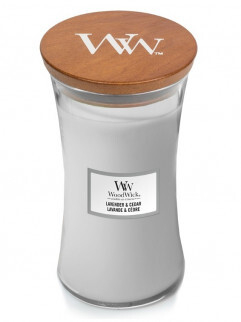 Миризлива свеќа WoodWick Lavender & Cedar, 609,5 g