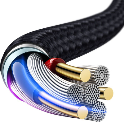 Кабел за полнење Mcdodo USB Lightning, 1.2 m, 2.4A, најлон, црн