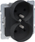 Prizë dyshe Legrand SUNO 721490, 2x2P+E, 16A 250V, e zezë
