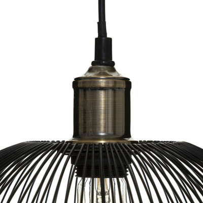 Llambadar varëse AUDREY, diametër 40cm, stil industrial, i zi