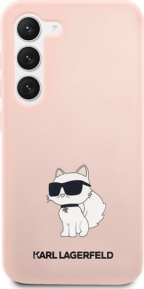 Mbulesë telefoni Karl Lagerfeld KLHCS23MSNCHBCP, për Samsung Galaxy S23 Plus, silikon, rozë