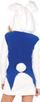 Kostum Halloween Leg Avenue Cozy White Rabbit Wonderland, L, i bardhë me blu
