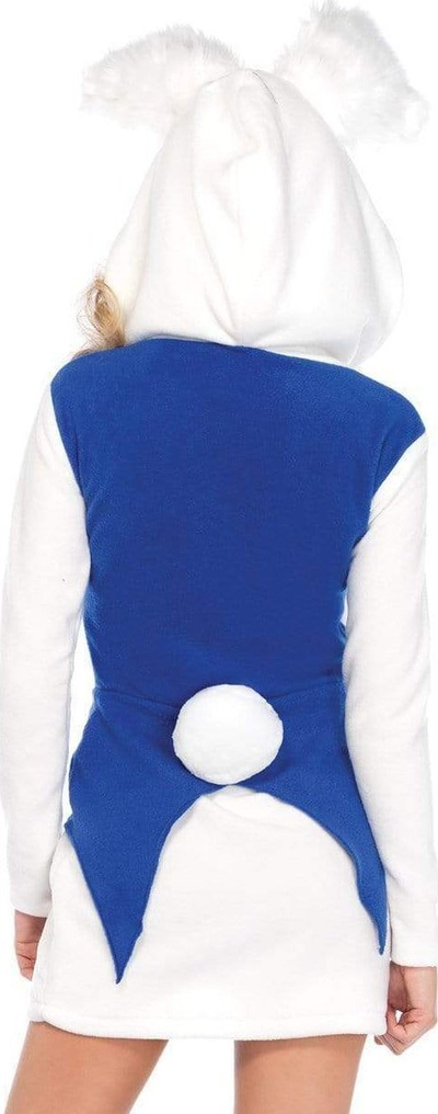 Kostum Halloween Leg Avenue Cozy White Rabbit Wonderland, L, i bardhë me blu