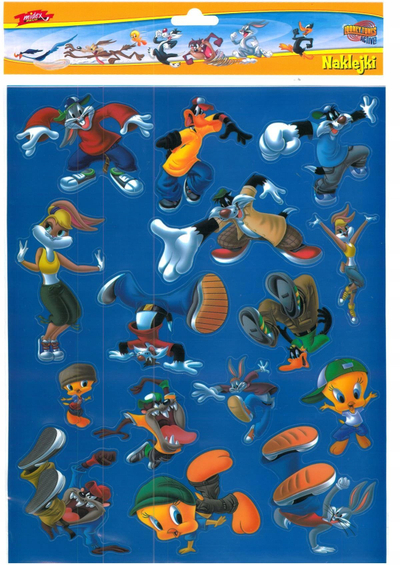 Fletë ngjitëse fëmijësh Looney Tunes, 20x30cm, shumëngjyrëshe