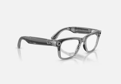 Syze të mençura Ray-Ban Meta Wayfarer Gen 2, 53 mm, lente Transitions, gri transparente
