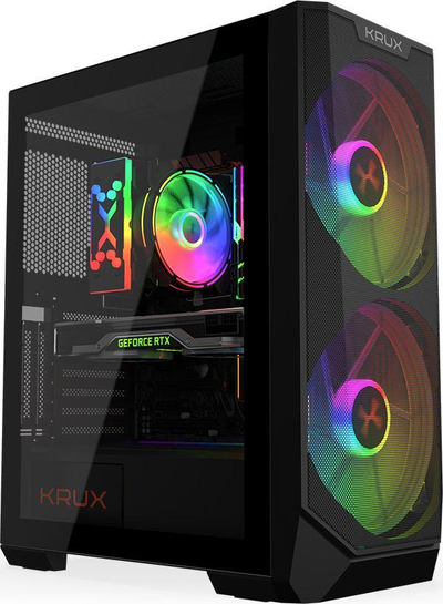 Kasë kompjuteri Krux Vortex ARGB (KRX0094), e zezë