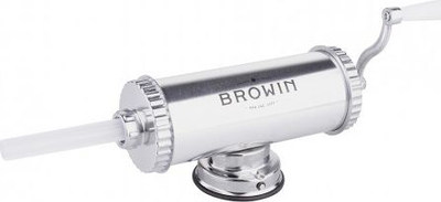 Mbushës horizontal për sallam Browin 311009, me dorë, 1.5 kg, çelik inox 18/8, ngjyrë argjendi