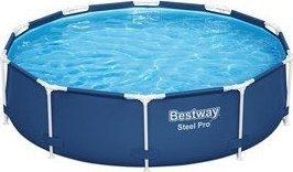 Pishinë me kornizë Bestway Steel Pro 56679, 305x76 cm, me pompë dhe mbulesë, blu
