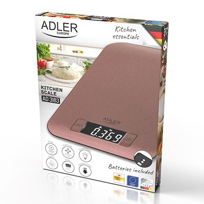 Peshore kuzhine Adler AD 3183, 5kg, tabaka xhami, black inox