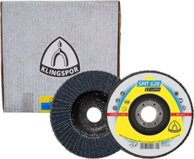 Disk gërryes me fleta Klingspor SMT 628 Supra, grit 60, ngjyrë e zezë
