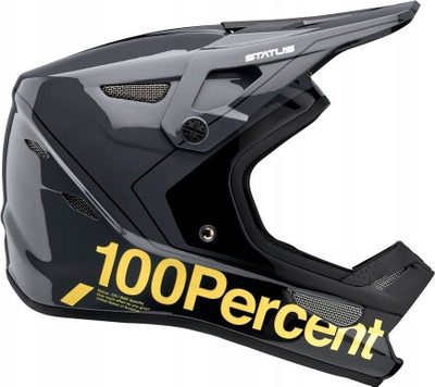 Helmetë integrale 100% Status Carby, për downhill dhe BMX, gri e errët