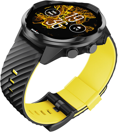 Rripa për orë dore 4wrist Suunto 7, Suunto 9, 9 Baro & Spartan Sport, verdhë/zi