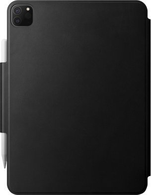 Mbulesë lëkure Nomad Leather Folio Plus për iPad Air 11\" M3, me mbajtëse për Apple Pencil, ngjyrë e zezë
