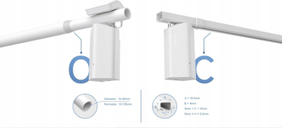 Motor perdeje smart Yeelight Curtain Opener Twin Motor, për shinë C, bateri 6600mAh, i bardhë