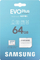 Kartë memorie Samsung EVO Plus, 64GB, MicroSDXC, klasë 10, e bardhë
