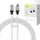 Kabllo karikimi Baseus CoolPlay, USB C në Lightning, 20W, 1m, e bardhë