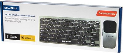 Set tastierë edhe maus Blow KM-6, wireless 2.4GHz, i vogël, gri