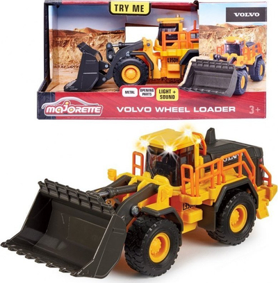 Играчка булдожер Мајорет Волво Гранд Ексаватор, 21cm, 1:43, жолта