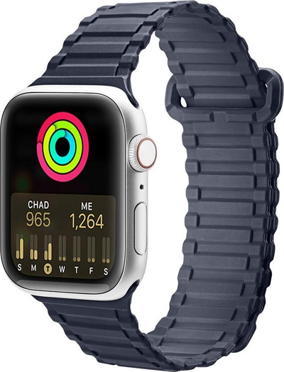 Rrip dore për orë Apple Dux Ducis Strap Armor, silikon me magnet, 49 45 44 42 mm, blu