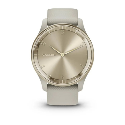 Orë sportive Garmin Vivomove Trend, hibride, NFC, Cream Gold
