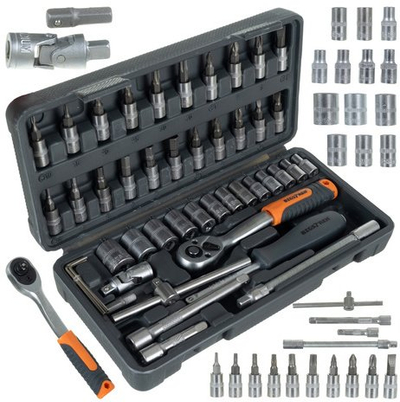 Set veglash Bigstren 26844, 46 pjesë, në kuti plastike