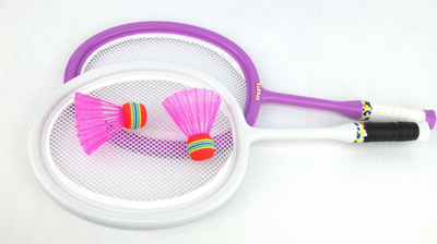 Set raketash Dromader Racket Set, 2 raketa, 2 shuttlecock, me ngjyra