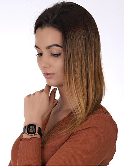 Orë për femra Casio Collection Vintage Digital hCA3678, e zezë
