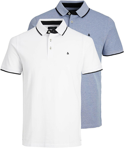 Комплет маички Jack & Jones од 2 дела, бело/сино