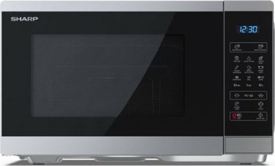 Mikrovalë me grill Sharp YC-MG252AE-S, panel me prekje, digjitale, e zezë argjendi