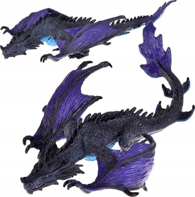 Figurë lodër Jokomisiada Purple Dragon Majestic ZA5023, noçkë që lëviz, për kalama 3+, vjollcë
