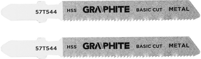 Teh sharre vertikale Graphite 57T544, HSS, 21 TPI, 2 copë