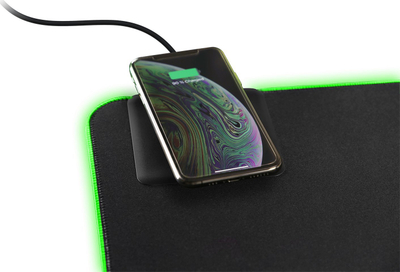 Mousepad gaming Deltaco DMP330, XXL, RGB, karikim wireless 10W, i zi
