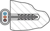 Kapsa kabllo të sheshta Ergom UZPP2, 4.5x11mm, 100 copë, e bardhë