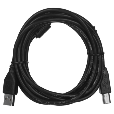 Kabllo USB Gembird CCFUSB2AMBM10, USB A me USB B, 3 m, e zezë