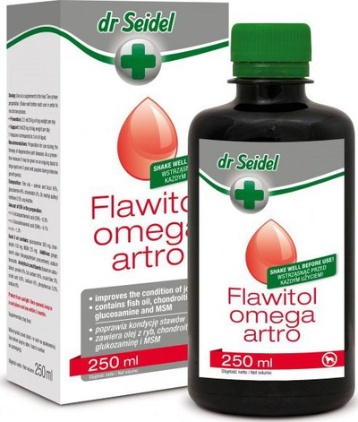 Суплемент за кучиња Dr Seidel Flawitol Omega Artro, за зглобови, 250 ml