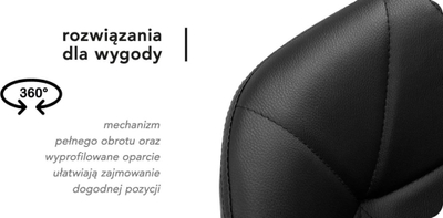 Karrige salloni 4Rico QS-06B, profesionale, me rrota, e zezë
