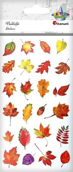 Stickerë dekorativë Titanum Foil Stickers Autumn Leaves, set me 24 copë, efekt metalik, shumëngjyrëshe