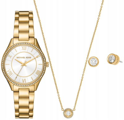 Set dhurate Michael Kors Lauryn, ore 33mm, varse dhe vathe, ngjyre ari
