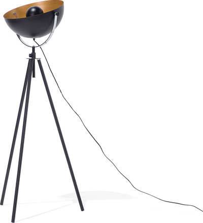 Llampë dyshemeje Beliani Thames, tripod metalike, 170cm, e zezë