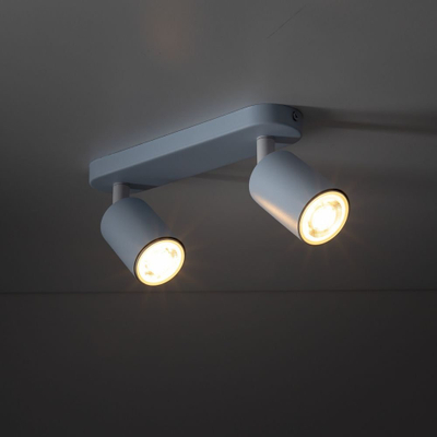 Spot tavani TK Lighting Livia, 35cm, 2 drita GU10, blu e çelët
